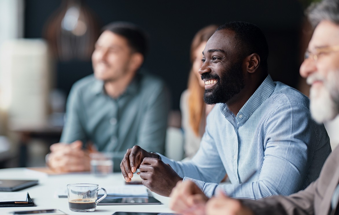 group of people in a meeting