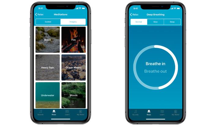Relief-app andning och övning ny iPhone