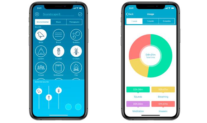 Relief App Farbschema und Klanglandschaft iPhone neue Version